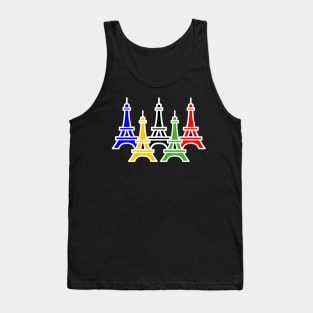 Games colors Eiffel Tank Top